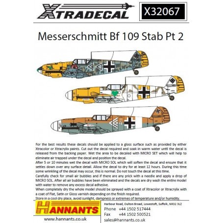 Decals Messerschmitt Bf-109s with Stab markings Pt 2 (8)Bf-109E-4 III/JG77 Greece 1941 Yellow nose/rudder - Bf-109E-4 I/JG3 CO H