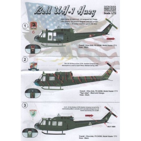 Decals Bell UH-1 Huey 