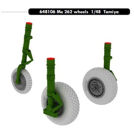 Messerschmitt Me 262A-1a wheels (designed to be used with Tamiya kits) 