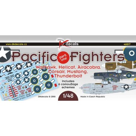 Decals Pacific Fighters Pt.1: Warhawk, Hellcat, Airacobra, Corsair, Mustang, Thunderbolt1. Curtiss P-40F Warhawk, Lt. J.A. Bade,