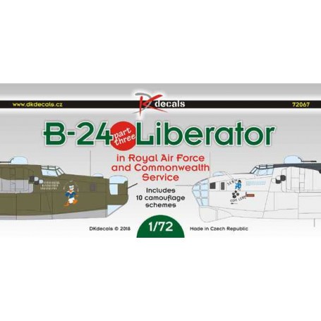 Decals Consolidated B-24 Liberator Pt.3, in RAF and Commonwealth Service1. Liberator GR Mk.III, FL927/G, Test Flight 19432. Libe