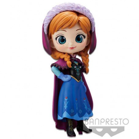 Disney Q Posket Mini Figure Anna A Normal Color Version 14 cm Figurine