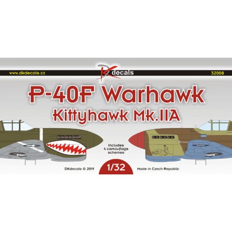 Decals Curtiss P-40F Warhawk/Kittyhawk Mk.IIA

1. P-40F Warhawk, Capt. R.Whittaker, 65th FS, 57th FG, Tunisia 1943
2. P-40F Warh