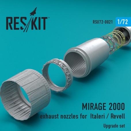 Dassault Mirage 2000 exhaust nozzles (designed to be used with Italeri and Revell kits) 