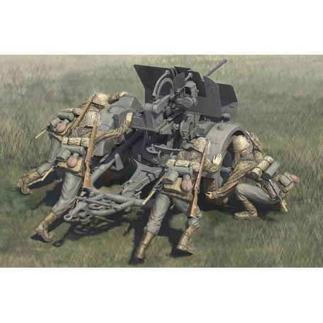 German 20mm Flak 38 early with waffen ss crews Model kit