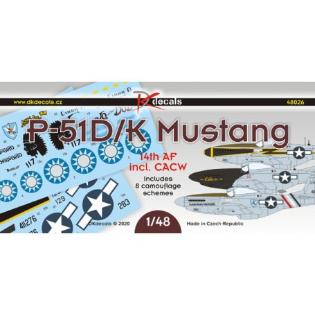 Decals North-American P-51D/K Mustang 14th AF and CACW 