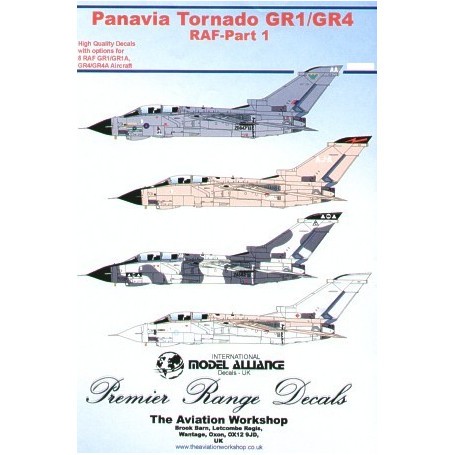 Decals Panavia Tornado GR.1/GR.4 Part 1. (8) GR.1 ZA370 2(AC) Squadron grey/green camouflage ZA592/C 2(AC) Squadron grey/white w