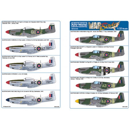 Decals North-American RAF MUSTANG ACES MUSTANG MK.III KH500/HBW of Wg.CDR 