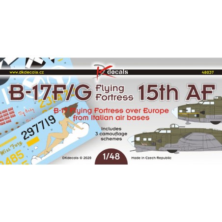 Decals Boeing B-17F/B-17G Flying Fortress 15th Air Force1 
