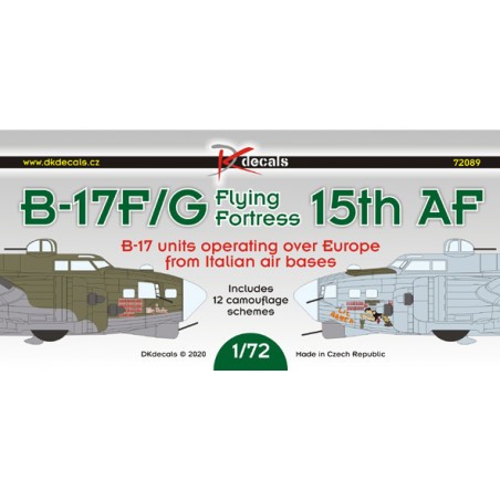Decals Boeing B-17F/B-17G Flying Fortress 15th Air Force1 