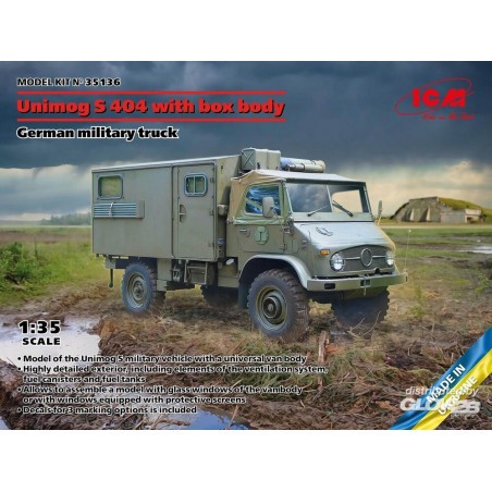 Unimog S 404 with box body,German military truck 