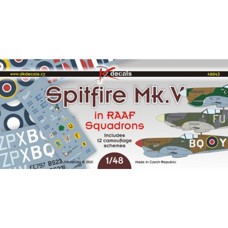 Decals Supermarine Spitfire Mk.V in RAAF Squadrons 
