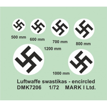 Decals Luftwaffe Swastikas, encircled - White background 