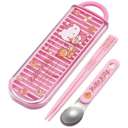HELLO KITTY - Sweety Pink - Chopsticks and Spoon Set 