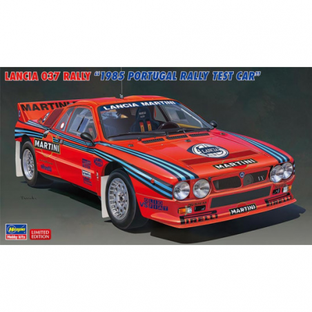 Plastic model car Lancia 037 Rally '1985 Portugal Rally test car' 1:24 Model kit