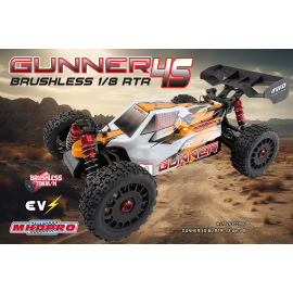 Radio controlled electric car Buggy GUNNER 4S Combo 4S 1:8 RC Buggy