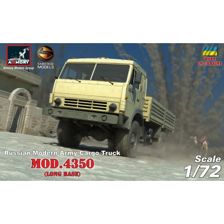 RUSSIAN MODERN 4X4 MILITARY CARGO TRUCK MOD.4350 Model kit 