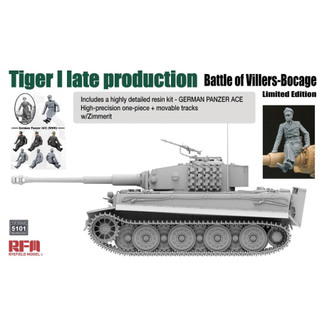 RYE FIELD MODEL: 1/35; Tiger I Late Production (Battle Of Villers-Bocage) Model kit 