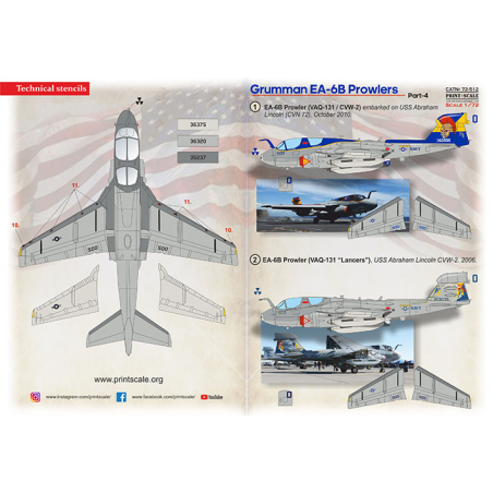 Decals Grumman EA-6 Prowler Part 4 1. EA-6B Prowler (VAQ-131 / CVW-2) 