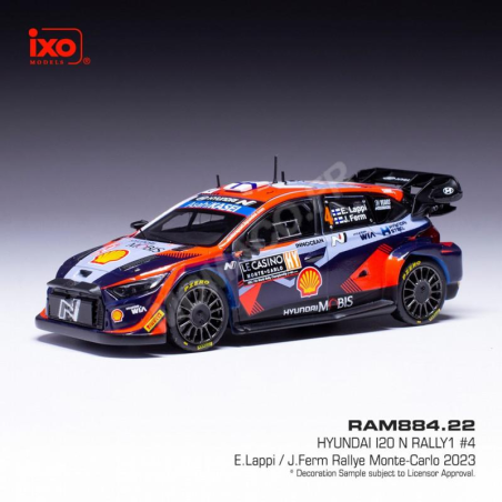 HYUNDAI I20 N 4 LAPPI/FERM RALLYE WRC1 MONTE CARLO 2023 Die cast 
