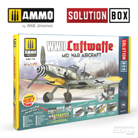 SOLUTION BOX 18 - WWII Luftwaffe Mid War Aircraft Model kit 