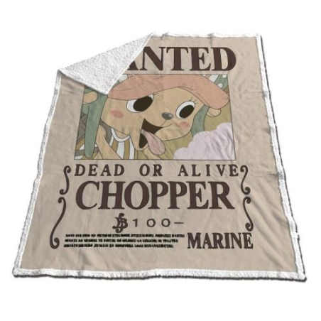 ONE PIECE - Sherpa blanket 130x170cm - Chopper "Dead or Alive"