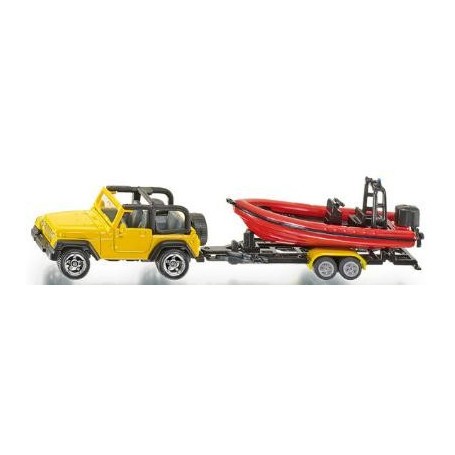 Jeep with Boat Die cast farm