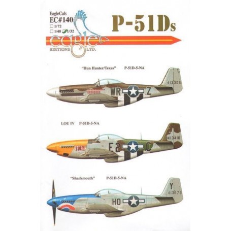 Decals P-51D Mustang Part 2 (3) 44-13305 WR-Z 355th FG Capt Henry Brown ′Hun Hunter/Texas′, non standard OD on upper surfaces, w
