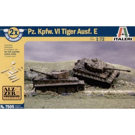 Pz.Kpfw.VI Tiger I Ausf.E Pack includes 2 snap together tank Kits Model kit