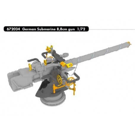 German Submarine 8.8cm gun (designed to be used with Revell kits) 