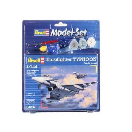 Eurofighter Typhoon Set - box containing the model, paints, brush and glue Airplane model kit