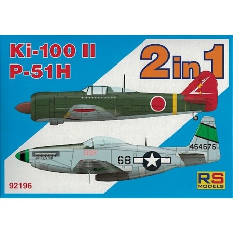 Kawasaki Ki-100-II and North-American P-51H Mustang .... two kits in box Model kit