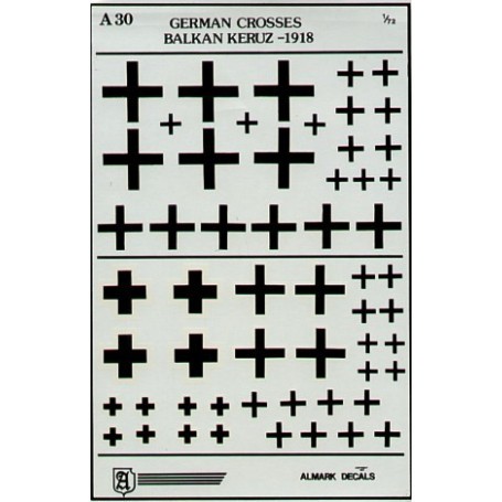 Decals German WWI Crosses/Balkan Kreuz 1918 